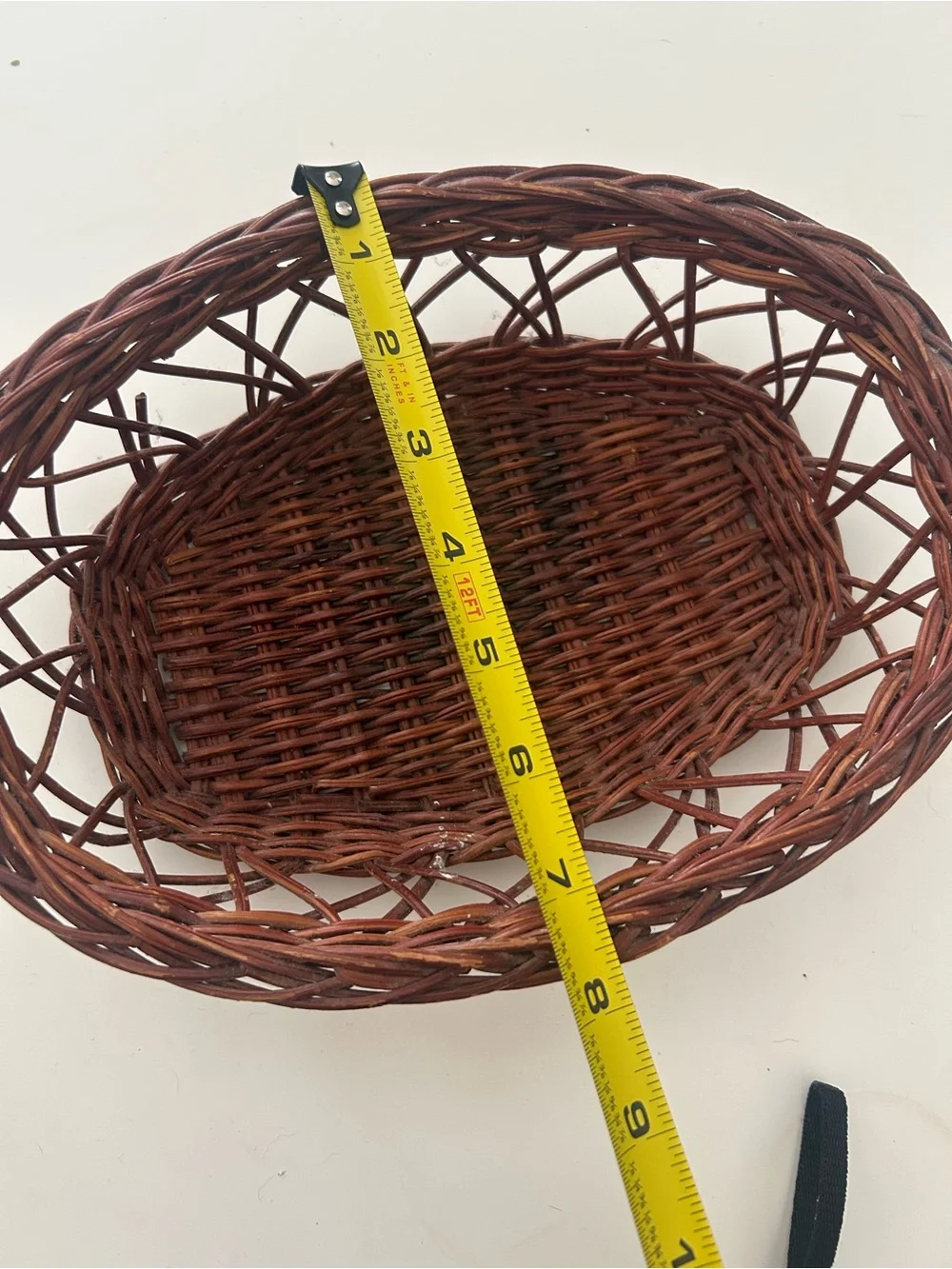 French Country style Rattan bread Serving Basket - Brown